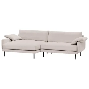 Interface Sofas Und Liegen-Bebé Sofa mit Chaiselongue, links, Jagger 3, Beige, schwarzes Me