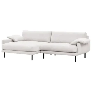 Interface Sofas Und Liegen-Bebé Sofa mit Chaiselongue, links, Muru 472, Beige, schwarzes Me