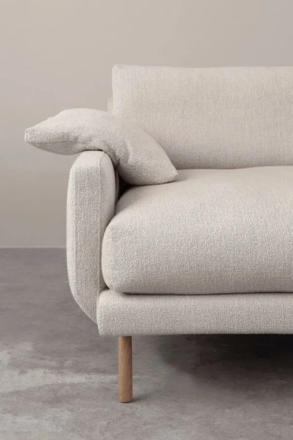 Interface Sofas Und Liegen-Bebé Sofa mit Chaiselongue, links, Jagger 1, Weiß, schwarzes Met