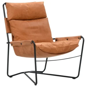 Carl Hansen & Su00f8n Sitzgelegenheiten-Interface Bug Loungesessel, hoch, cognac Leder Dunes