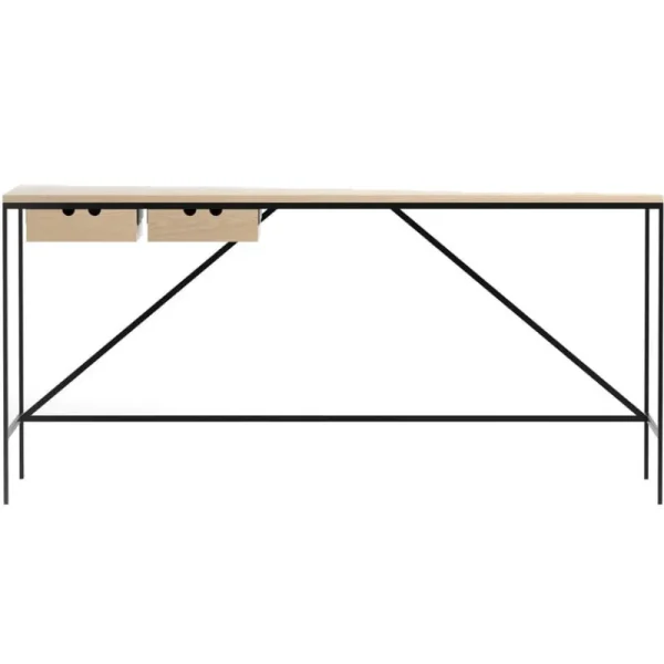 Karakter Schreibtische Und Raumtrenner | Tische^Cache Konsolentisch, 152 x 56 cm, Eiche – tiefschwarz