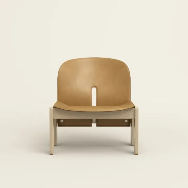 New Works Sitzgelegenheiten-Karakter Scarpa 925 Loungesessel, Esche natur - Sattelleder natur