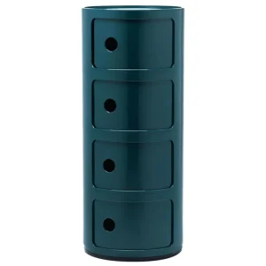 Asplund Aufbewahrungsmöbel-Kartell Aufbewahrungseinheit Componibili, 4 Module, blau