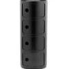 Normann Copenhagen Aufbewahrungsmöbel-Kartell Aufbewahrungseinheit Componibili, 4 Module, schwarz