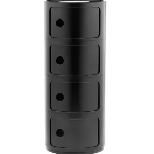 Normann Copenhagen Aufbewahrungsmöbel-Kartell Aufbewahrungseinheit Componibili, 4 Module, schwarz