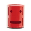 Pedestal Aufbewahrungsmöbel | Tische-Kartell Aufbewahrungseinheit Componibili Smile 2, 2 Module, rot