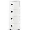 Normann Copenhagen Aufbewahrungsmöbel-Kartell Aufbewahrungseinheit Componibili, 4 Module, weiß