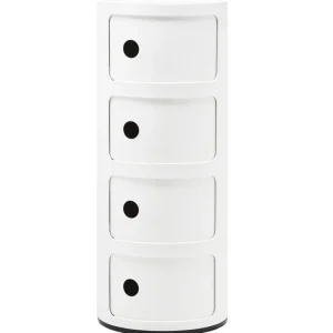 Normann Copenhagen Aufbewahrungsmöbel-Kartell Aufbewahrungseinheit Componibili, 4 Module, weiß