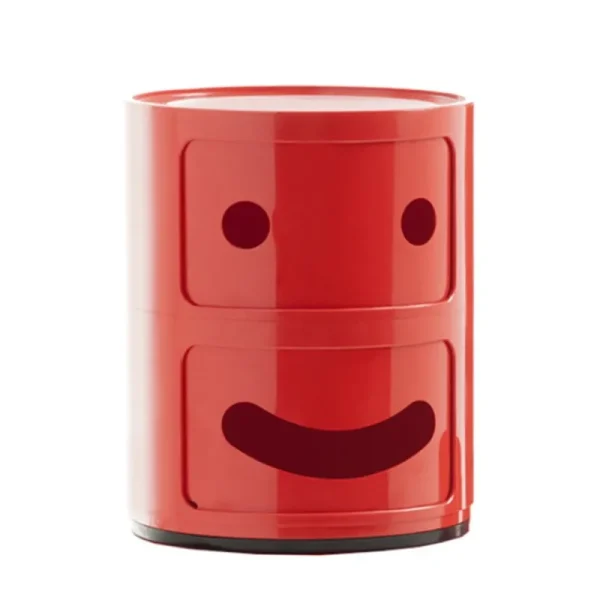 Lundia Aufbewahrungsmöbel | Tische-Kartell Aufbewahrungseinheit Componibili Smile 1, 2 Module, rot