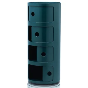 Asplund Aufbewahrungsmöbel-Kartell Aufbewahrungseinheit Componibili, 4 Module, blau
