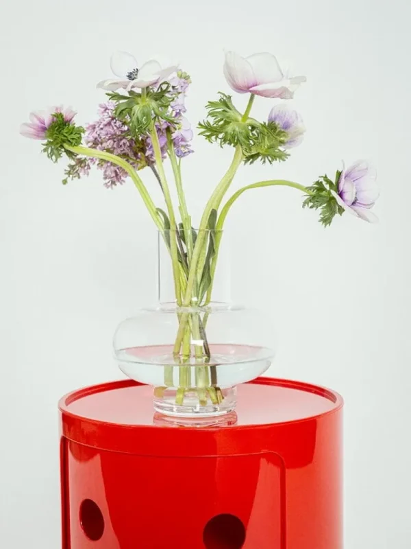 Pedestal Aufbewahrungsmöbel | Tische-Kartell Aufbewahrungseinheit Componibili Smile 2, 2 Module, rot