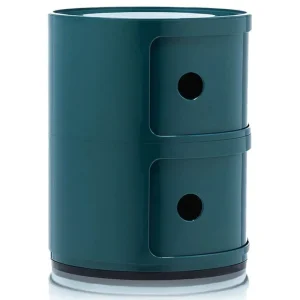 Poiat Aufbewahrungsmöbel | Tische-Kartell Aufbewahrungseinheit Componibili, 2 Module, blau