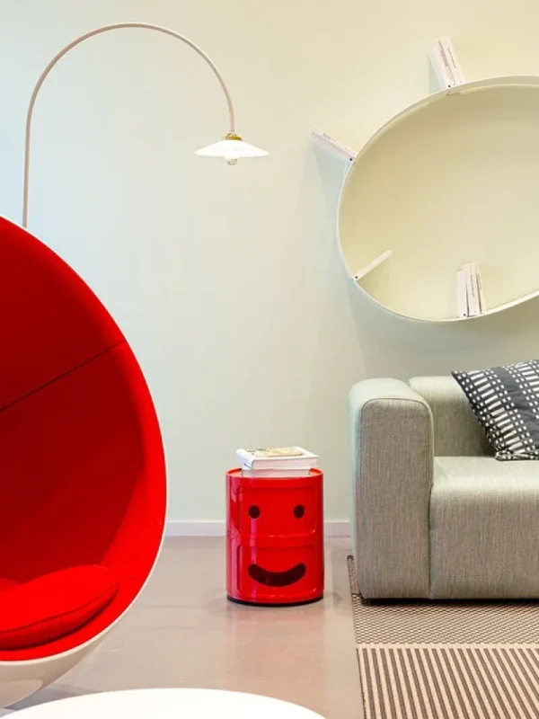 Lundia Aufbewahrungsmöbel | Tische-Kartell Aufbewahrungseinheit Componibili Smile 1, 2 Module, rot