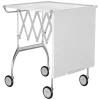 FDB Mu00f8bler Tische-Kartell Battista Servierwagen/Beistelltisch, klappbar, Weiß - Chrom