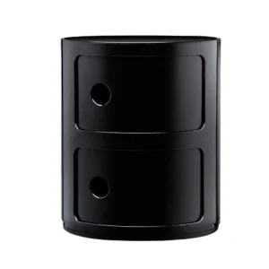 Normann Copenhagen Aufbewahrungsmöbel | Tische-Kartell Componibili Aufbewahrungseinheit, 2 Module, schwarz