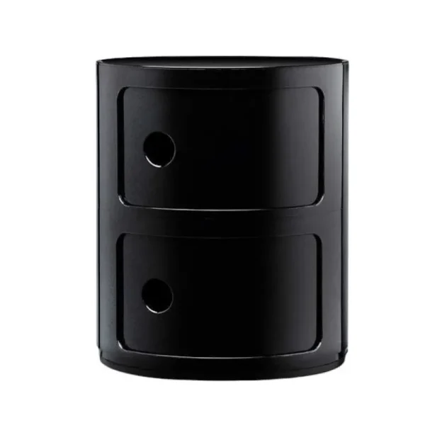 Normann Copenhagen Aufbewahrungsmöbel | Tische-Kartell Componibili Aufbewahrungseinheit, 2 Module, schwarz