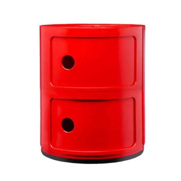 Normann Copenhagen Aufbewahrungsmöbel | Tische-Kartell Componibili Aufbewahrungseinheit, 2 Module, rot