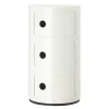 Kartell Aufbewahrungsmöbel | Tische-Componibili Aufbewahrungseinheit, 3 Module, weiß