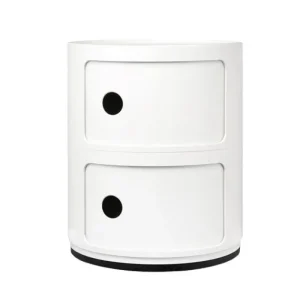 Audo Copenhagen Aufbewahrungsmöbel | Tische-Kartell Componibili Aufbewahrungseinheit, 2 Module, weiß