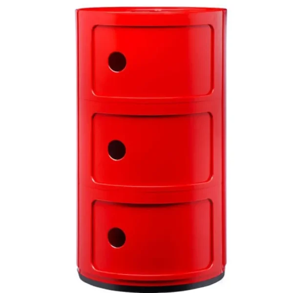 Kartell Aufbewahrungsmöbel | Tische-Componibili Aufbewahrungseinheit, 3 Module, rot