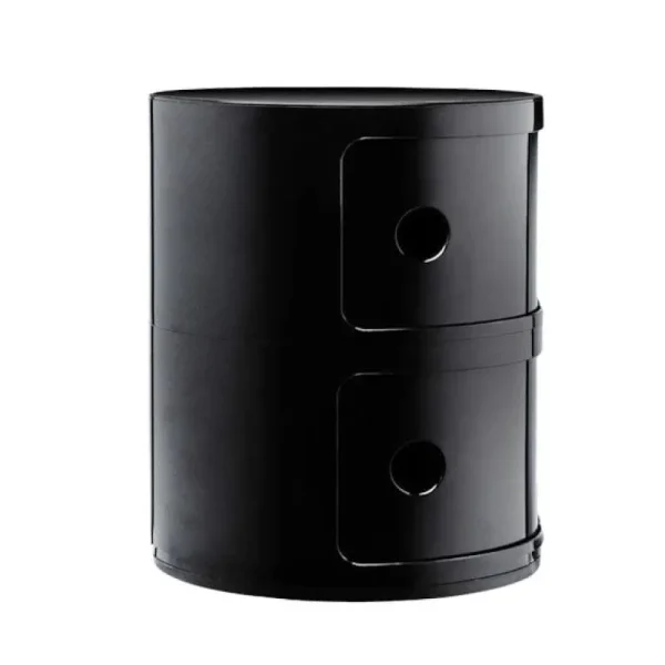 Normann Copenhagen Aufbewahrungsmöbel | Tische-Kartell Componibili Aufbewahrungseinheit, 2 Module, schwarz
