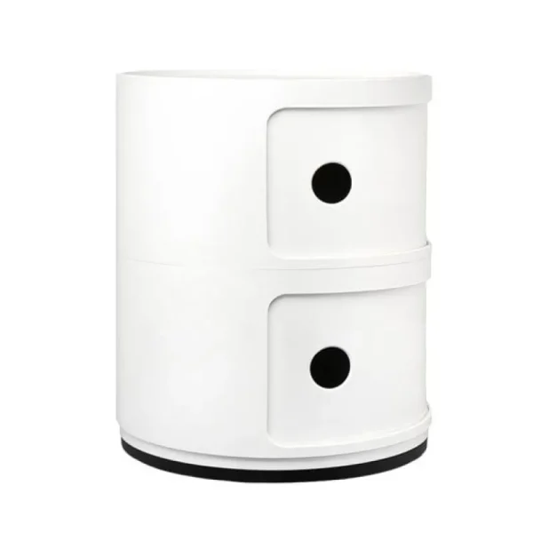 Audo Copenhagen Aufbewahrungsmöbel | Tische-Kartell Componibili Aufbewahrungseinheit, 2 Module, weiß