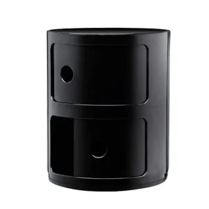 Normann Copenhagen Aufbewahrungsmöbel | Tische-Kartell Componibili Aufbewahrungseinheit, 2 Module, schwarz