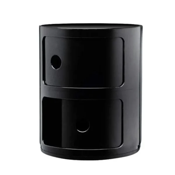 Normann Copenhagen Aufbewahrungsmöbel | Tische-Kartell Componibili Aufbewahrungseinheit, 2 Module, schwarz