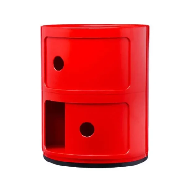 Normann Copenhagen Aufbewahrungsmöbel | Tische-Kartell Componibili Aufbewahrungseinheit, 2 Module, rot