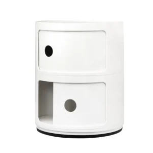 Audo Copenhagen Aufbewahrungsmöbel | Tische-Kartell Componibili Aufbewahrungseinheit, 2 Module, weiß