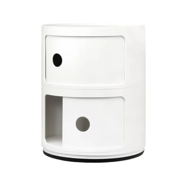 Audo Copenhagen Aufbewahrungsmöbel | Tische-Kartell Componibili Aufbewahrungseinheit, 2 Module, weiß