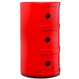 Kartell Aufbewahrungsmöbel | Tische-Componibili Aufbewahrungseinheit, 3 Module, rot