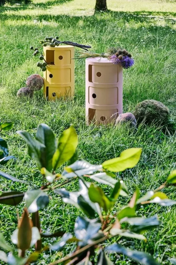 Kartell Aufbewahrungsmöbel | Tische-Componibili Bio Aufbewahrungssystem, Gelb