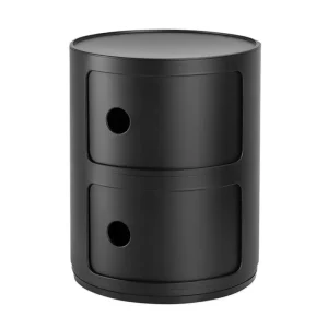 Frama Aufbewahrungsmöbel | Tische-Kartell Componibili Recycled Aufbewahrungseinheit, 2 Module, Mattschwarz