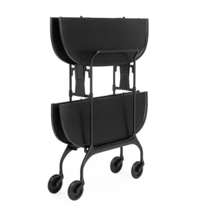 Artek Tische-Kartell Gastone Servierwagen/Beistelltisch, klappbar, Schwarz