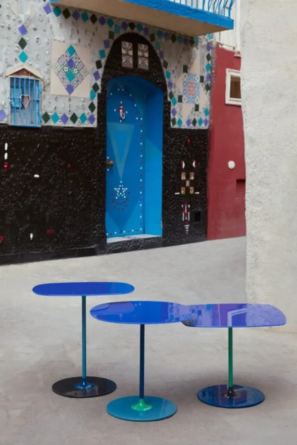 Kartell Tische-Thierry Beistelltisch, 50 x 50 cm, Blau