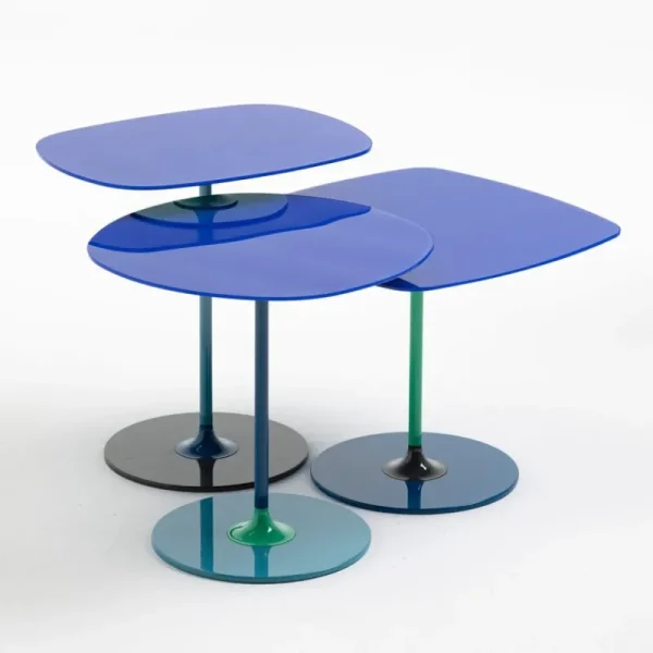 Kartell Tische-Thierry Beistelltisch, 50 x 50 cm, Blau