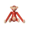 Kay Bojesen Denmark Dekorationsgegenstände^Holzaffe, mini, Vintage-Rot