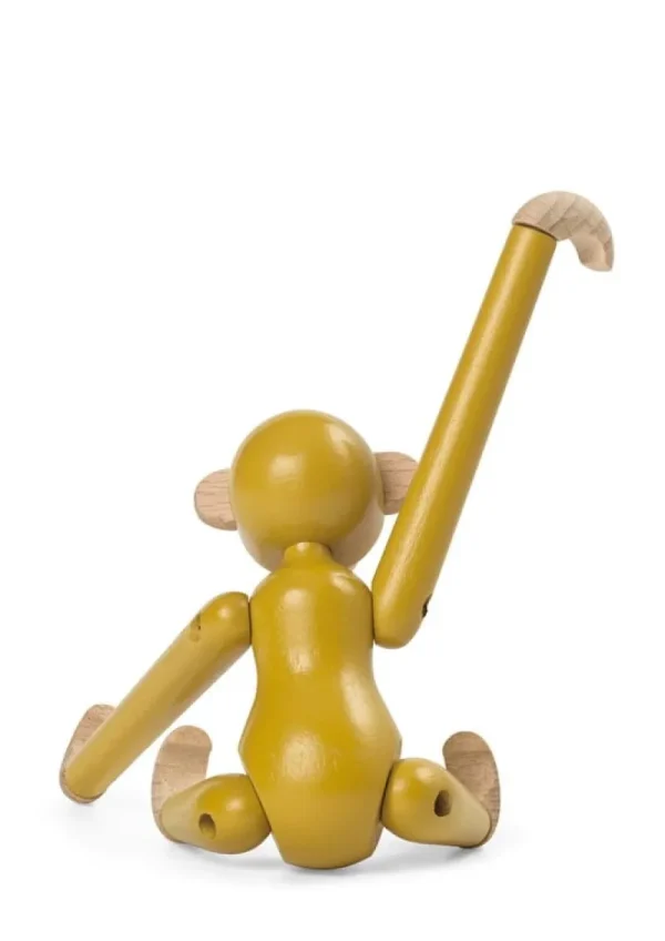 Kay Bojesen Denmark Dekorationsgegenstände^Holzaffe, mini, Vintage-Gelb