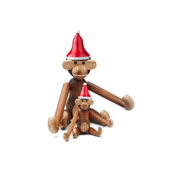 Kinder Kay Bojesen Denmark Kinderzimmereinrichtung | Weihnachtsdekoration^Weihnachtsmannmütze für Wooden Monkey, mini