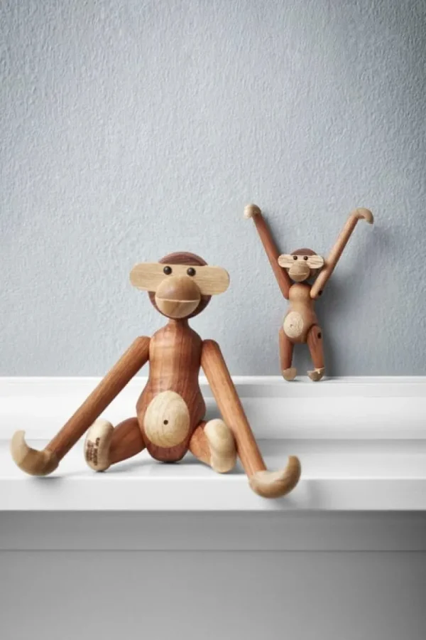 Kinder Kay Bojesen Denmark Kinderzimmereinrichtung | Dekorationsgegenstände^Wooden Monkey, mini, Teakholz