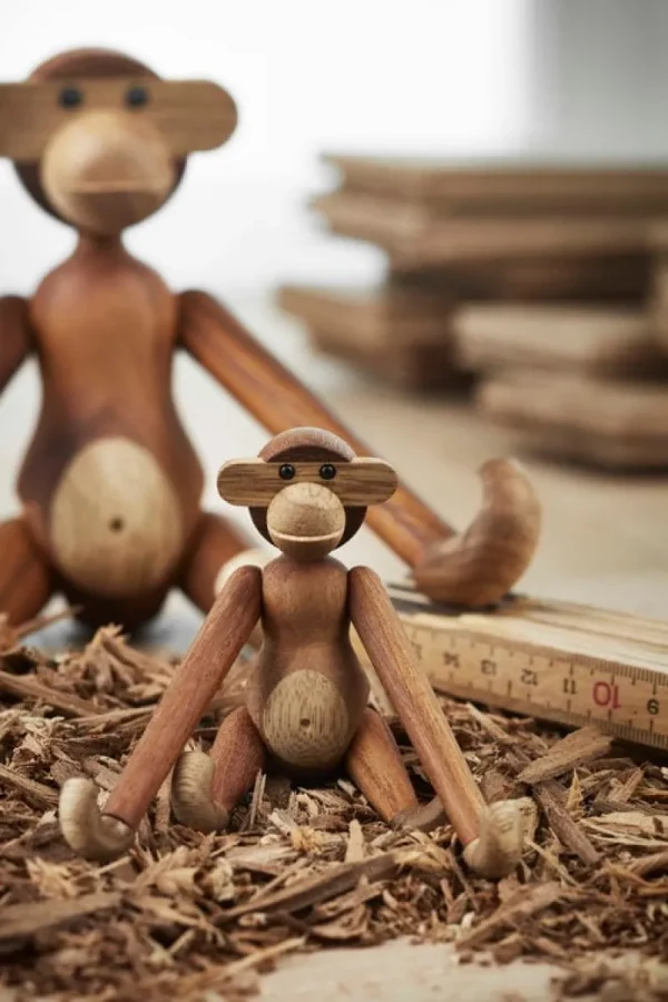 Kinder Kay Bojesen Denmark Kinderzimmereinrichtung | Dekorationsgegenstände^Wooden Monkey, mini, Teakholz