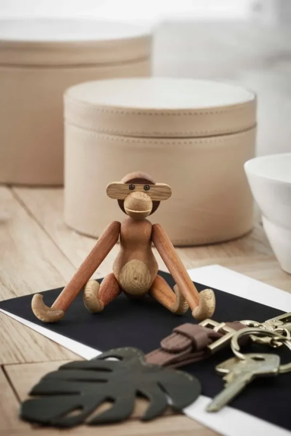 Kinder Kay Bojesen Denmark Kinderzimmereinrichtung | Dekorationsgegenstände^Wooden Monkey, mini, Teakholz
