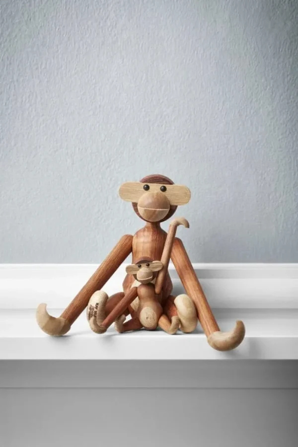 Kinder Kay Bojesen Denmark Kinderzimmereinrichtung | Dekorationsgegenstände^Wooden Monkey, mini, Teakholz