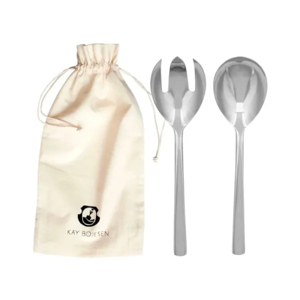 Kay Bojesen Servierutensilien^Grand Prix Salatset, klein, polierter Edelstahl