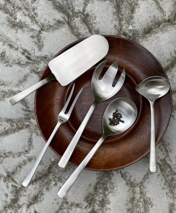 Kay Bojesen Servierutensilien^Grand Prix Salatset, klein, polierter Edelstahl