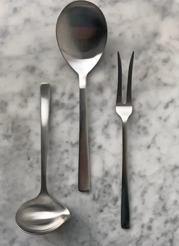 Kay Bojesen Servierutensilien^Grand Prix Servierset, 3-teilig, polierter Edelstahl