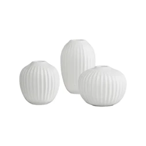 Muuto Vasen-Kähler Hammershøi Miniaturvasen, 3 Stück, Weiß