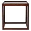 Audo Copenhagen Tische-Klassik Studio Cube Tisch, Eiche geräuchert – Rauchglas