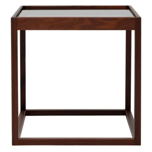 Audo Copenhagen Tische-Klassik Studio Cube Tisch, Eiche geräuchert – Rauchglas